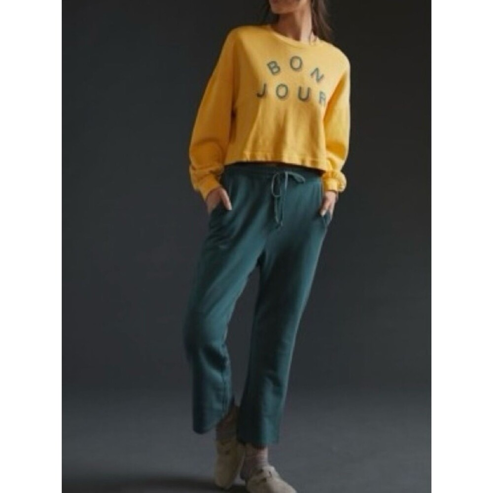 Anthropologie Daily Practice Kick Flare Sweatpants | Teal | Small